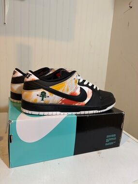 Nike SB Dunk low (Rayguns) Black/orange/yellow Tie-Dye 2019 release  BQ6832-001